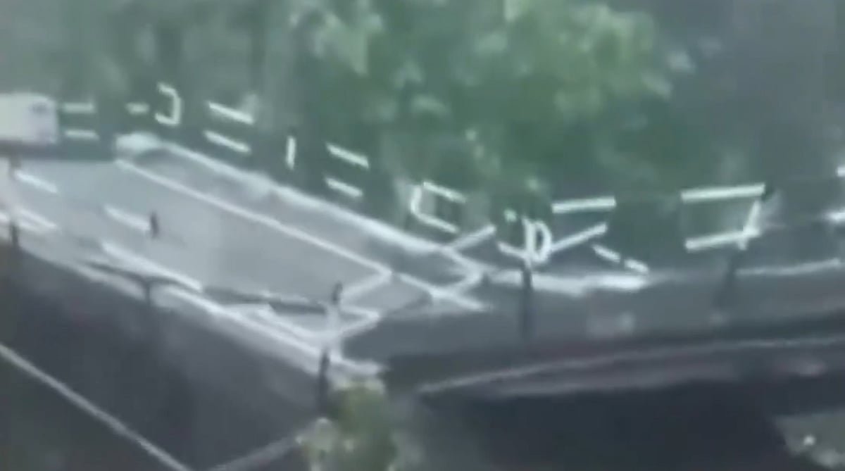 PTI : bridge collapses in Uttarakhand's Ramnagar